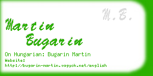 martin bugarin business card